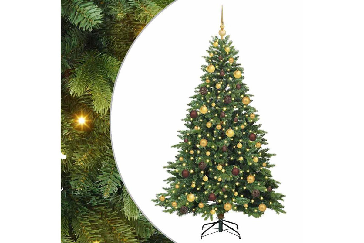 Vidaxl Artificial Christmas Tree With 300 Leds Green 180 Cm Pe And Pvc-2