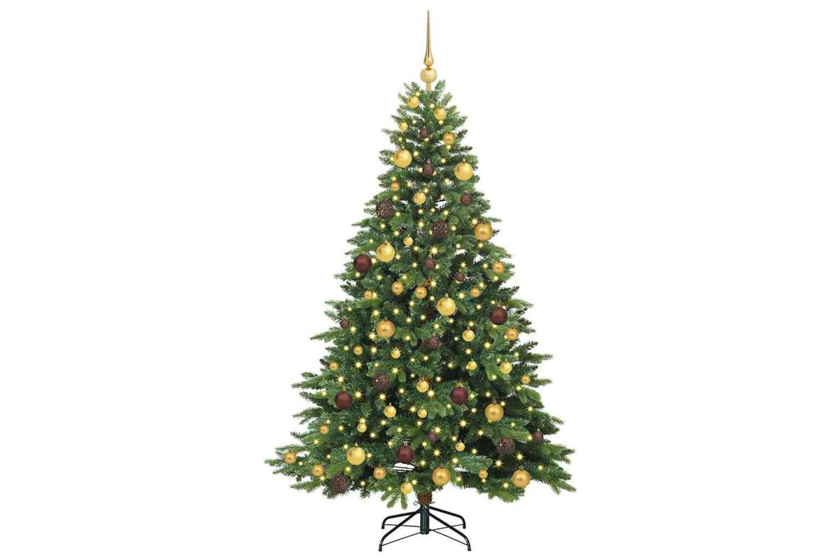 Vidaxl Artificial Christmas Tree With 300 Leds Green 180 Cm Pe And Pvc-3