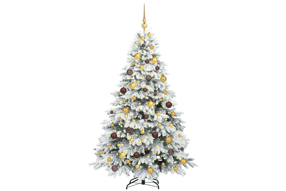 Vidaxl Artificial Christmas Tree With 300 Leds White 180 Cm Pe And Pvc-3
