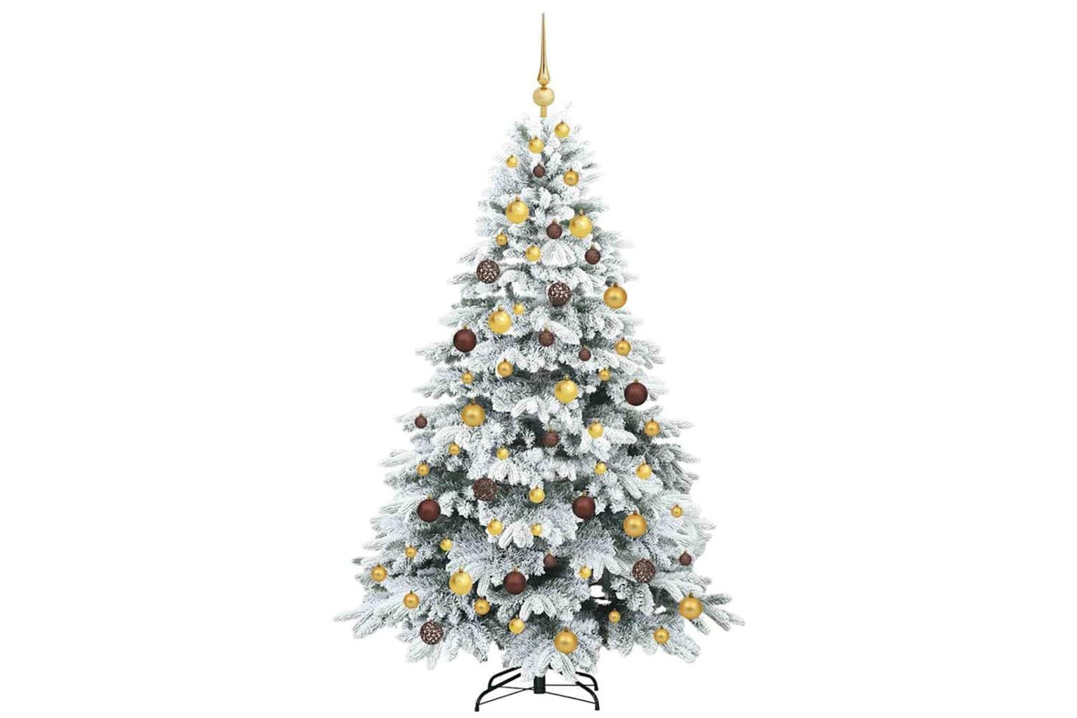 Vidaxl Artificial Christmas Tree With 300 Leds White 180 Cm Pe And Pvc-4