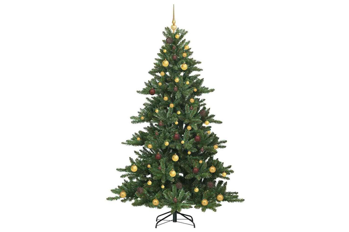 Vidaxl Artificial Hinged Christmas Tree Green 210 Cm Pvc And Steel-4