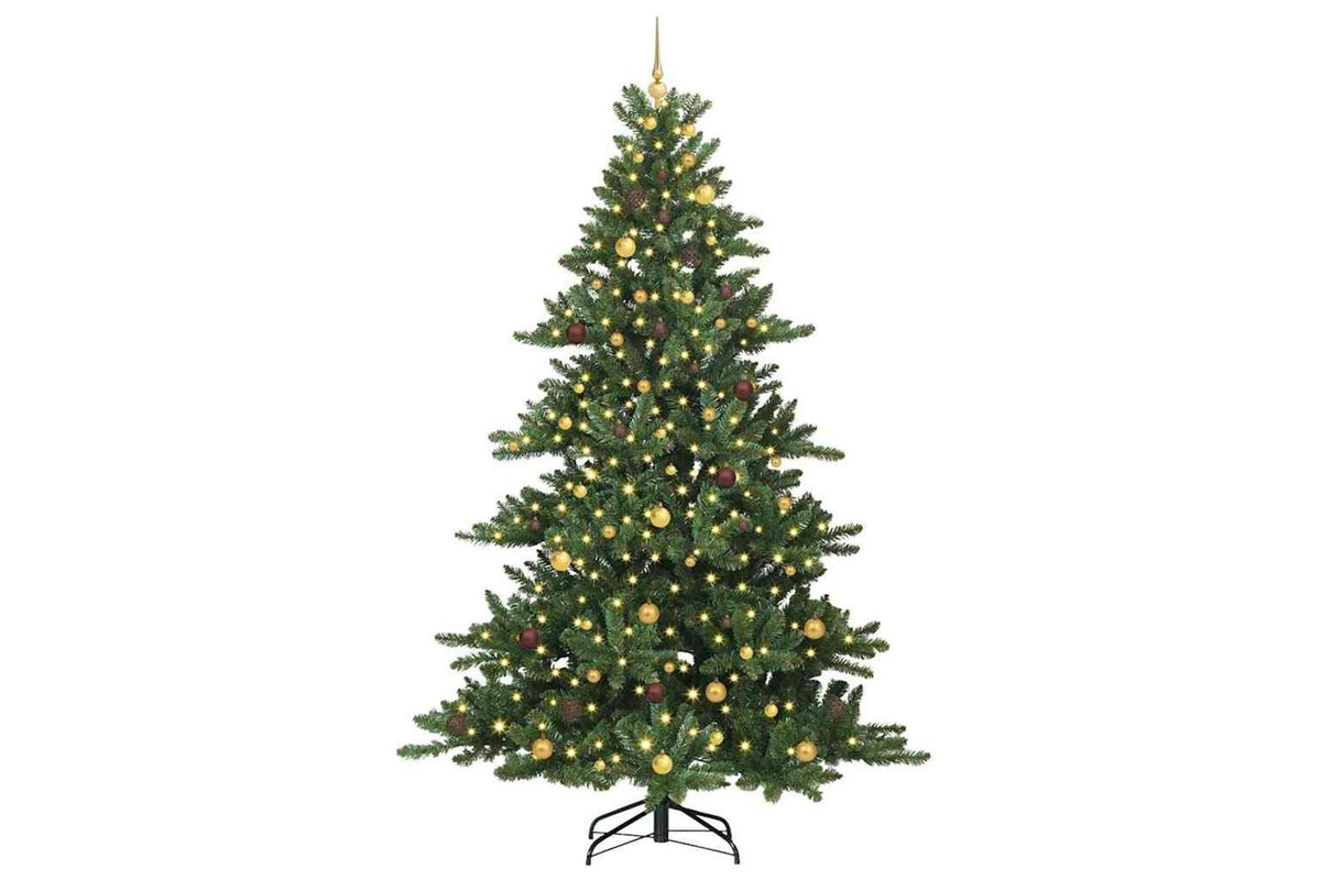 Vidaxl Artificial Hinged Christmas Tree Green 240 Cm Pvc And Steel-3
