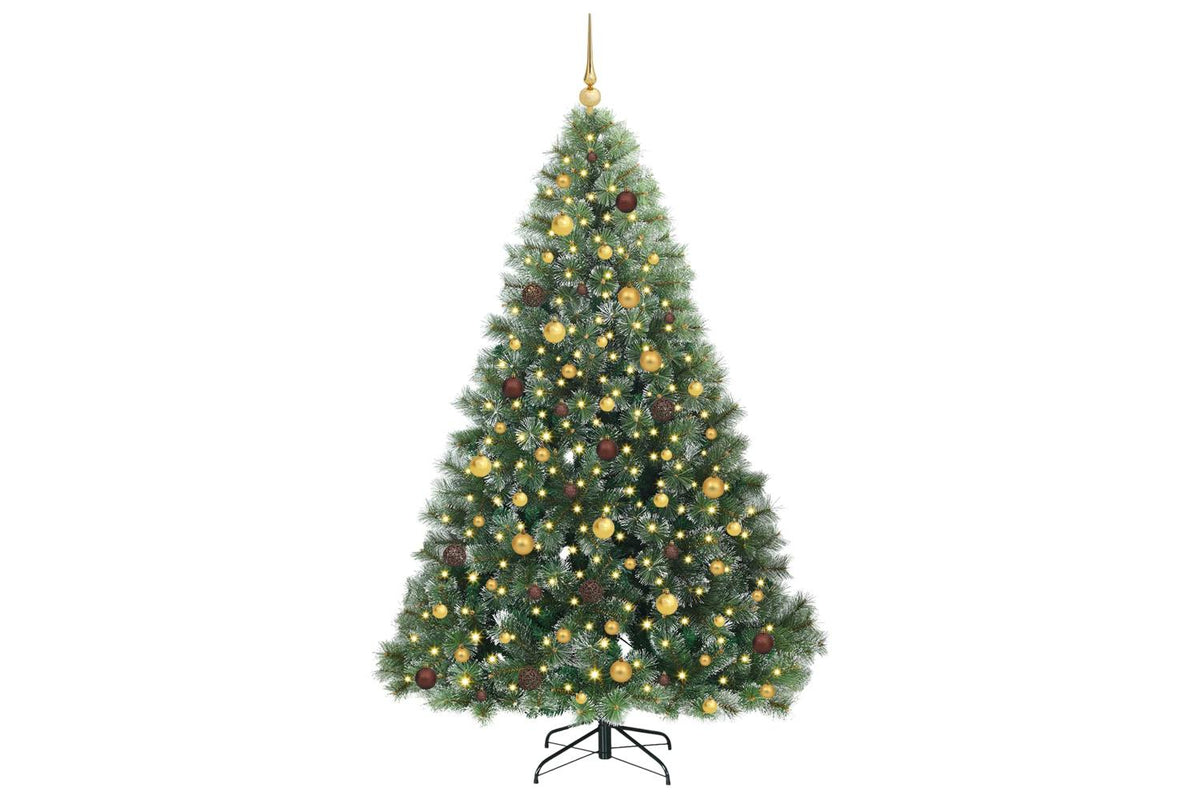 Vidaxl Artificial Christmas Tree With 300 Leds Green 210 Cm Pe And Pvc-2