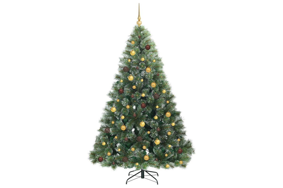 Vidaxl Artificial Christmas Tree With 300 Leds Green 210 Cm Pe And Pvc-3