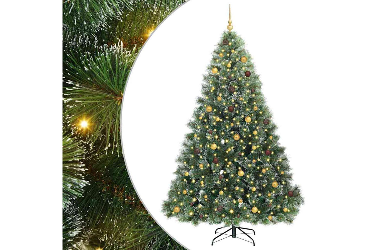 Vidaxl Artificial Christmas Tree With 300 Leds Green 240 Cm Pe And Pvc-2