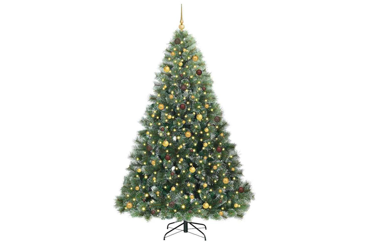 Vidaxl Artificial Christmas Tree With 300 Leds Green 240 Cm Pe And Pvc-3
