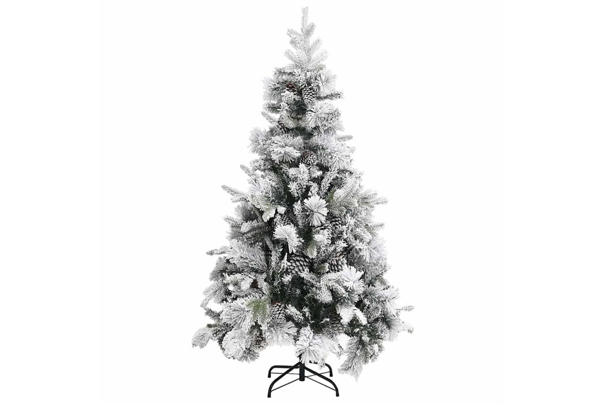 Vidaxl Christmas Tree With Flocked Snowcones 195 Cm Pvc-2
