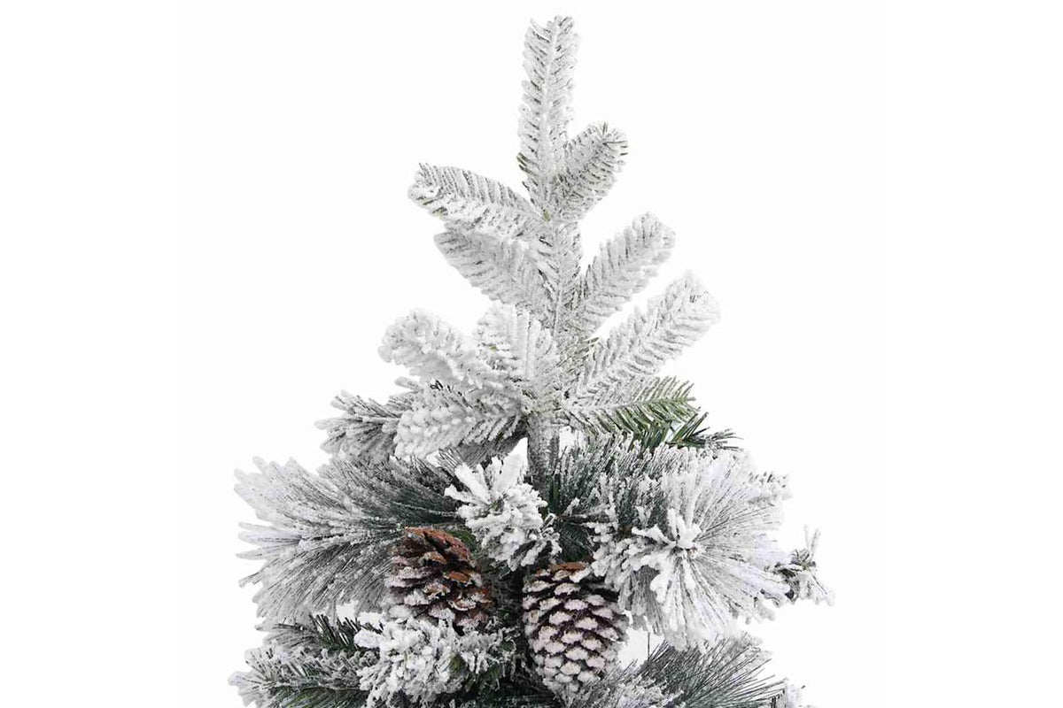 Vidaxl Christmas Tree With Flocked Snowcones 195 Cm Pvc-5