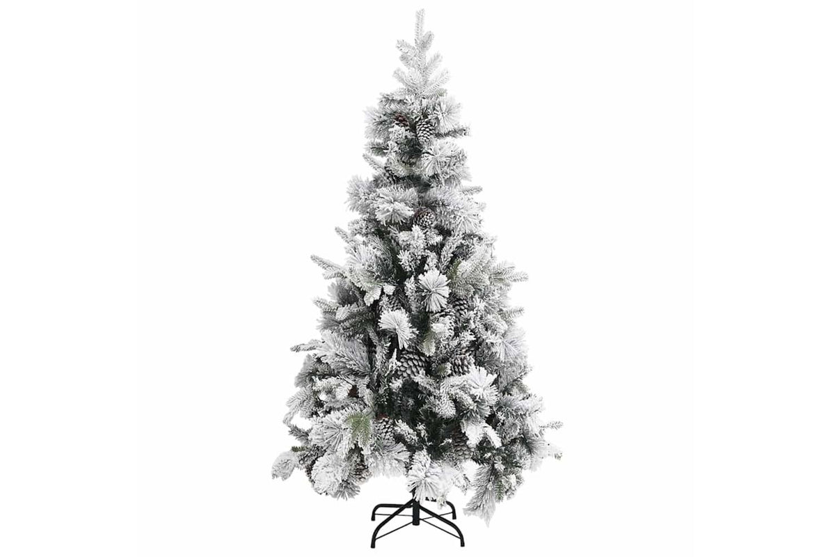 Vidaxl Christmas Tree With Flocked Snowcones 225 Cm Pvc-2
