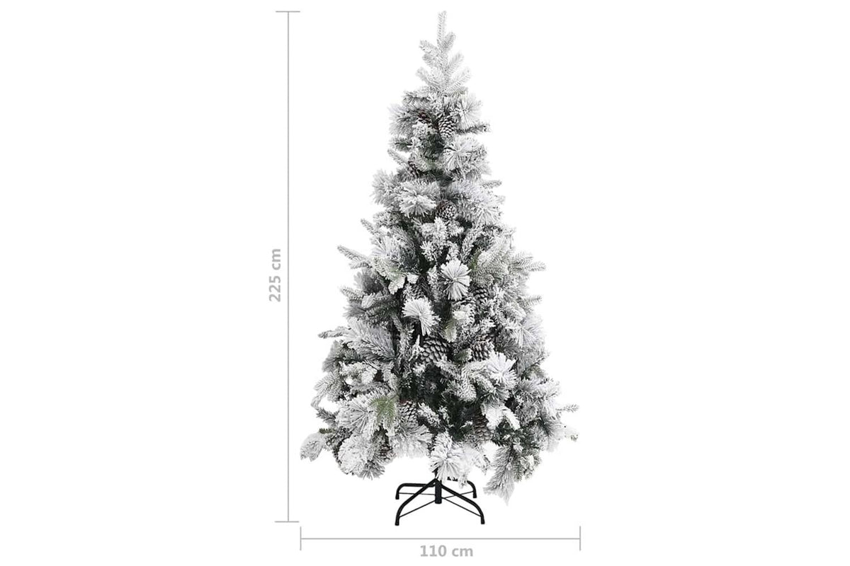 Vidaxl Christmas Tree With Flocked Snowcones 225 Cm Pvc-6