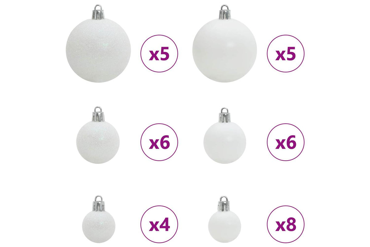 Vidaxl Artificial Hinged Christmas Tree White 150 Cm Pvc And Steel-7