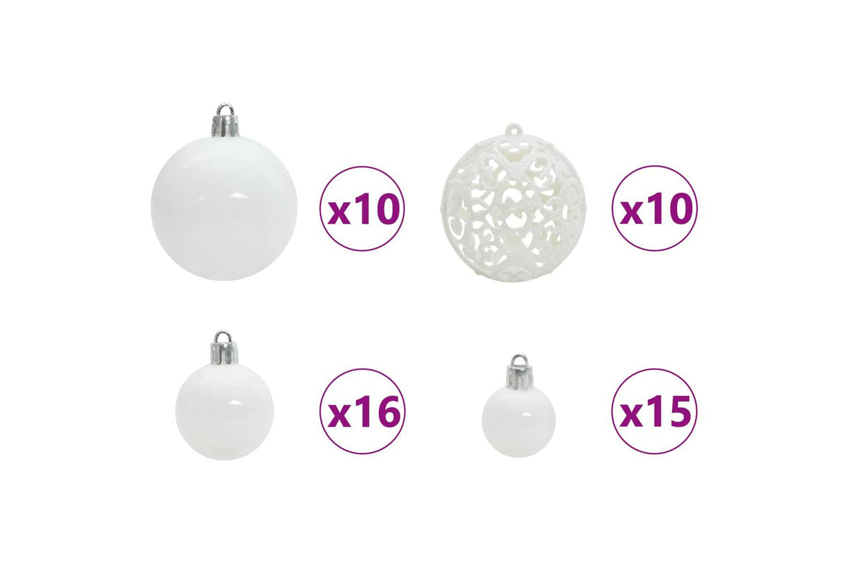 Vidaxl Artificial Hinged Christmas Tree White 300 Cm Pvc And Steel-8