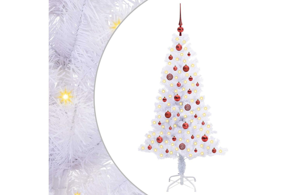 Vidaxl Artificial Christmas Tree With Stand White 150 Cm Pvc And Steel