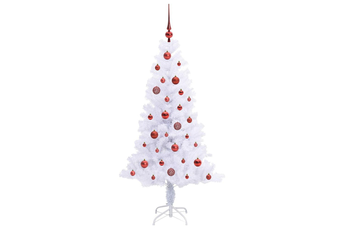 Vidaxl Artificial Christmas Tree With Stand White 150 Cm Pvc And Steel-4