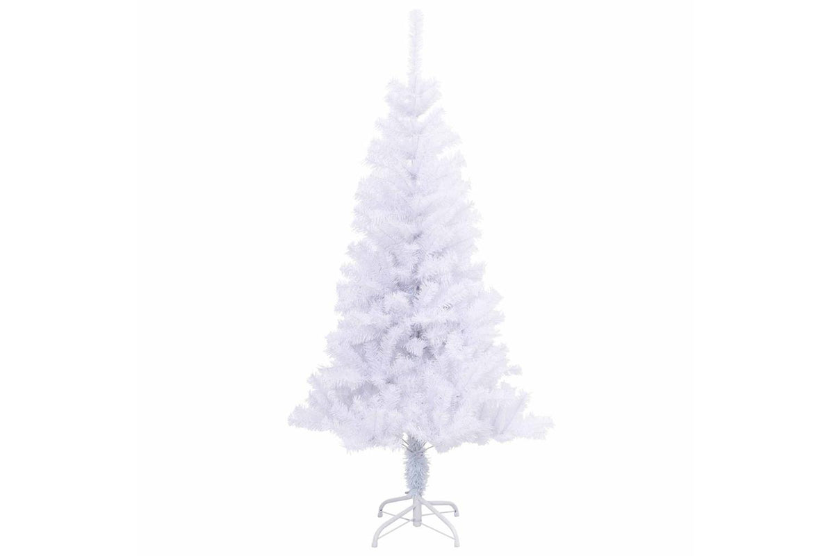 Vidaxl Artificial Christmas Tree With Stand White 150 Cm Pvc And Steel-5