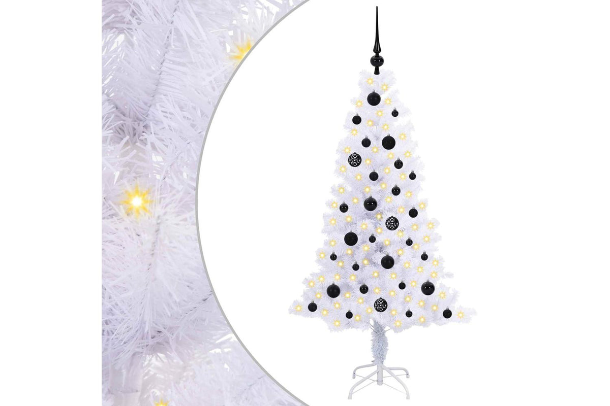 Vidaxl Artificial Christmas Tree With Stand White 150 Cm Pvc And Steel