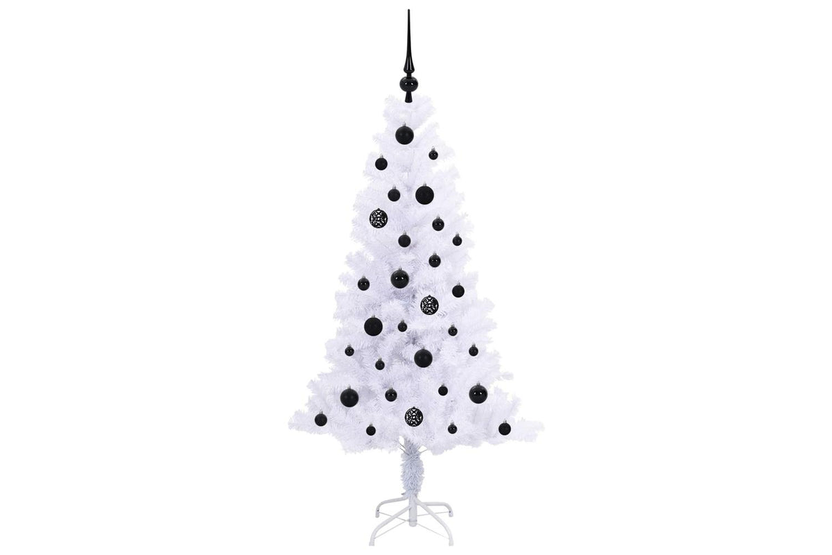 Vidaxl Artificial Christmas Tree With Stand White 150 Cm Pvc And Steel-4