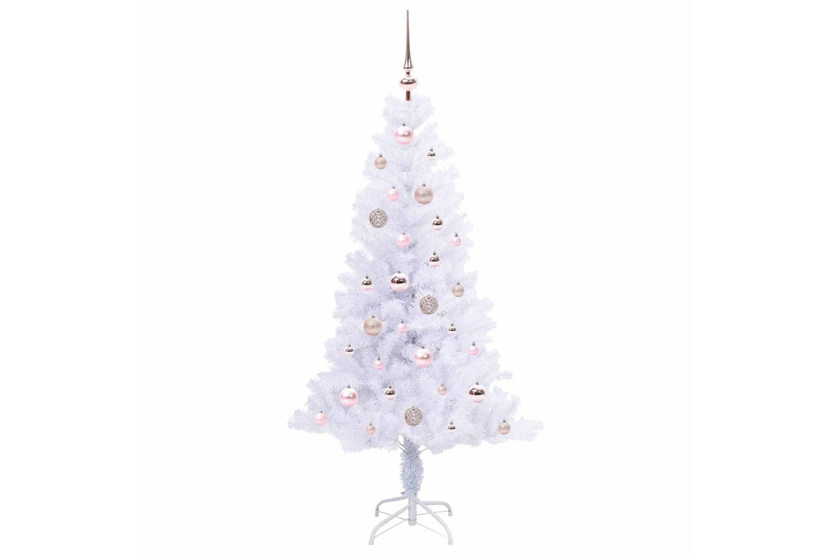 Vidaxl Artificial Christmas Tree With Stand White 150 Cm Pvc And Steel-4