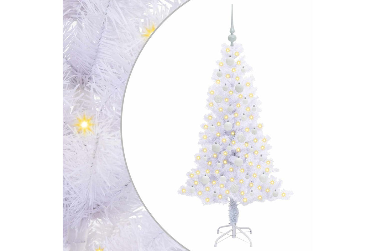 Vidaxl Artificial Christmas Tree With Stand White 150 Cm Pvc And Steel