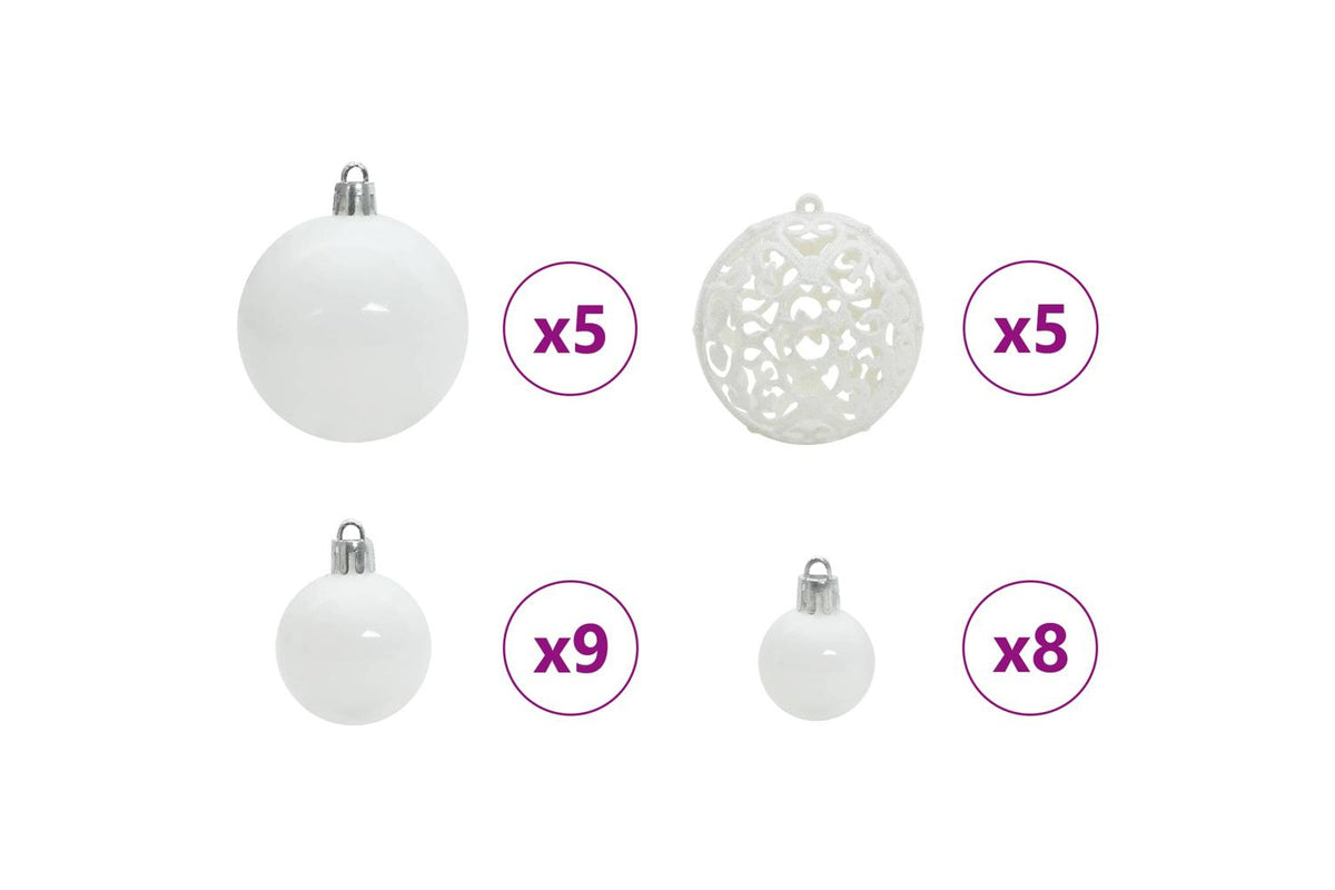 Vidaxl Artificial Christmas Tree With Stand White 150 Cm Pvc And Steel-8