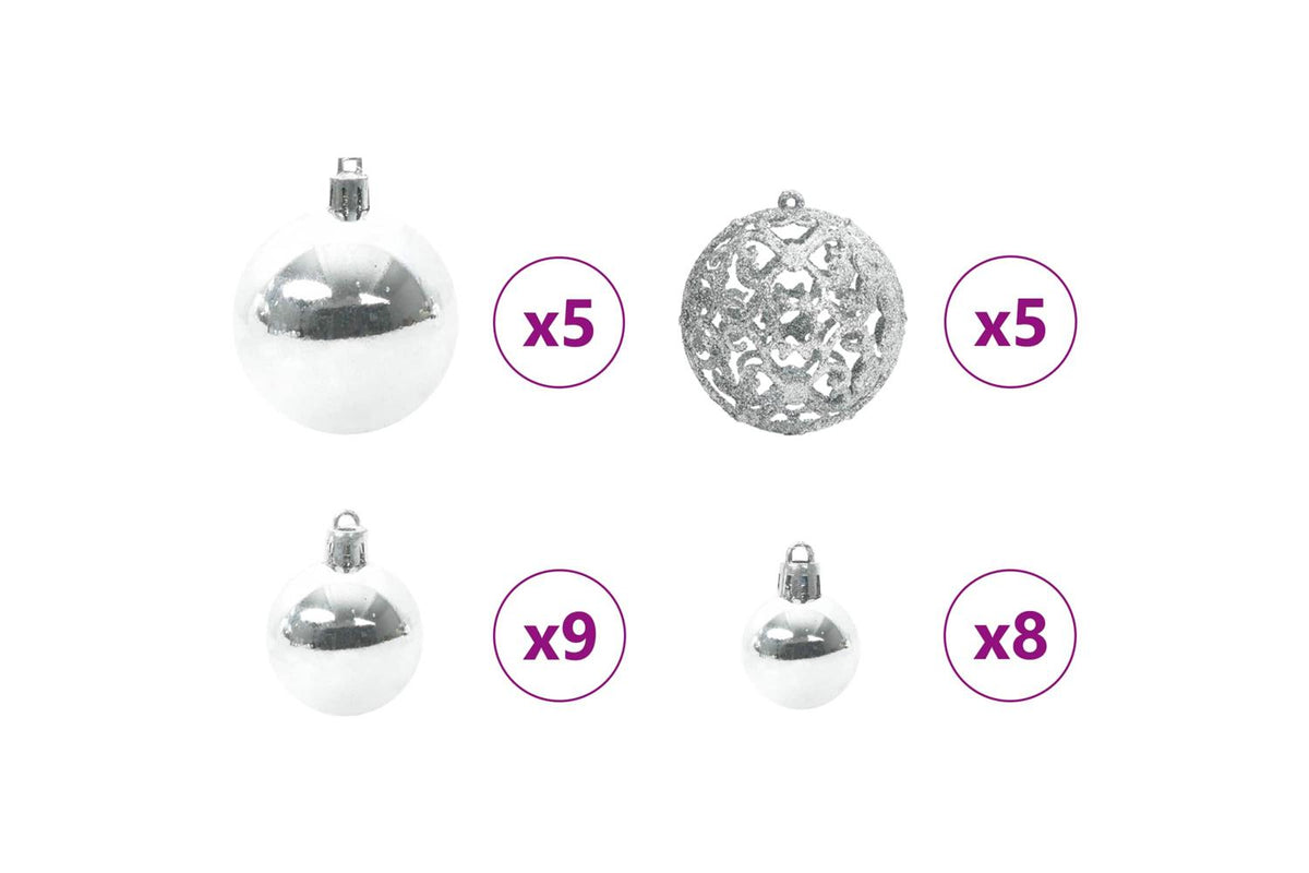 Vidaxl Artificial Christmas Tree With Stand White 150 Cm Pvc And Steel-8