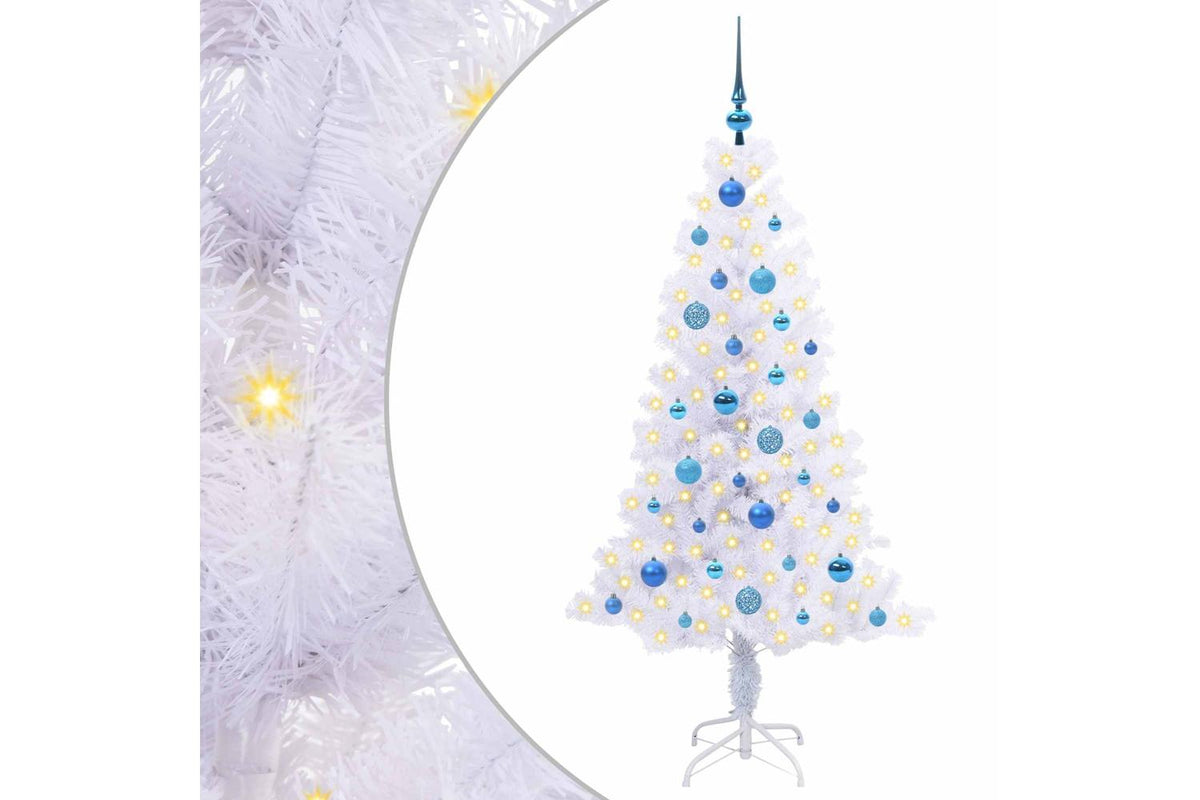 Vidaxl Artificial Christmas Tree With Stand White 150 Cm Pvc And Steel