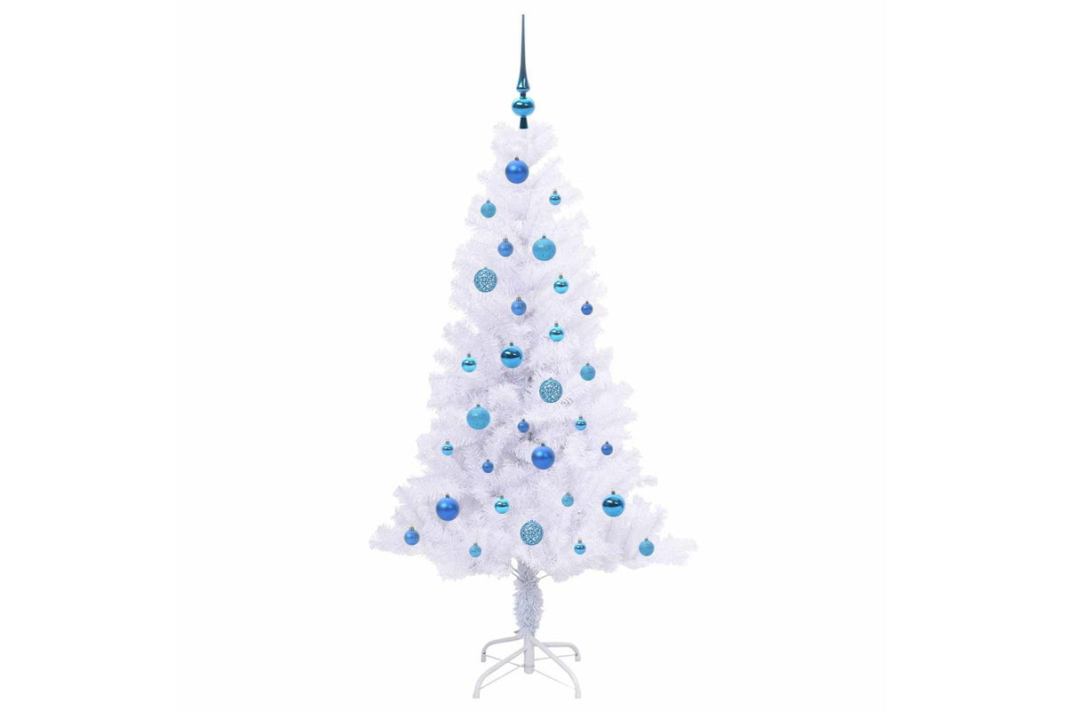 Vidaxl Artificial Christmas Tree With Stand White 150 Cm Pvc And Steel-4