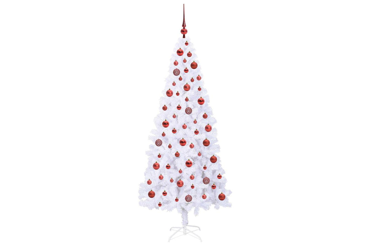 Vidaxl Artificial Christmas Tree With Stand White 180 Cm Pvc And Steel-4