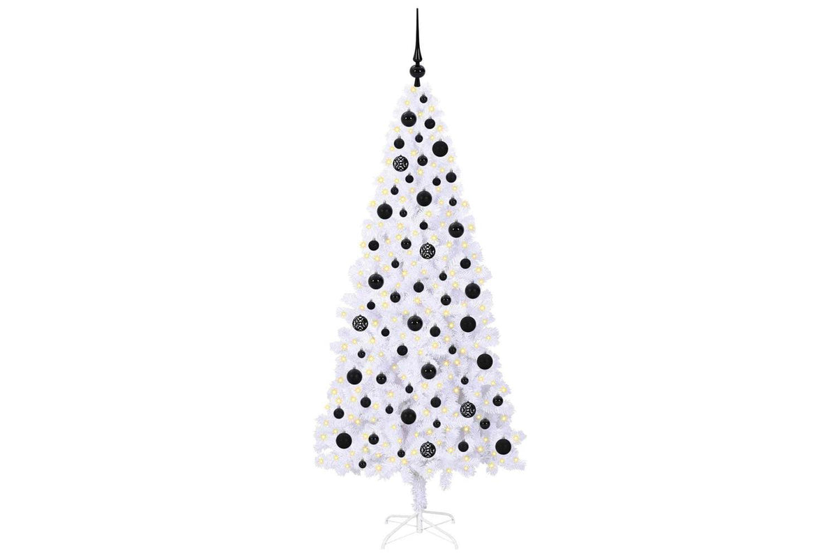 Vidaxl Artificial Christmas Tree With Stand White 180 Cm Pvc And Steel-3