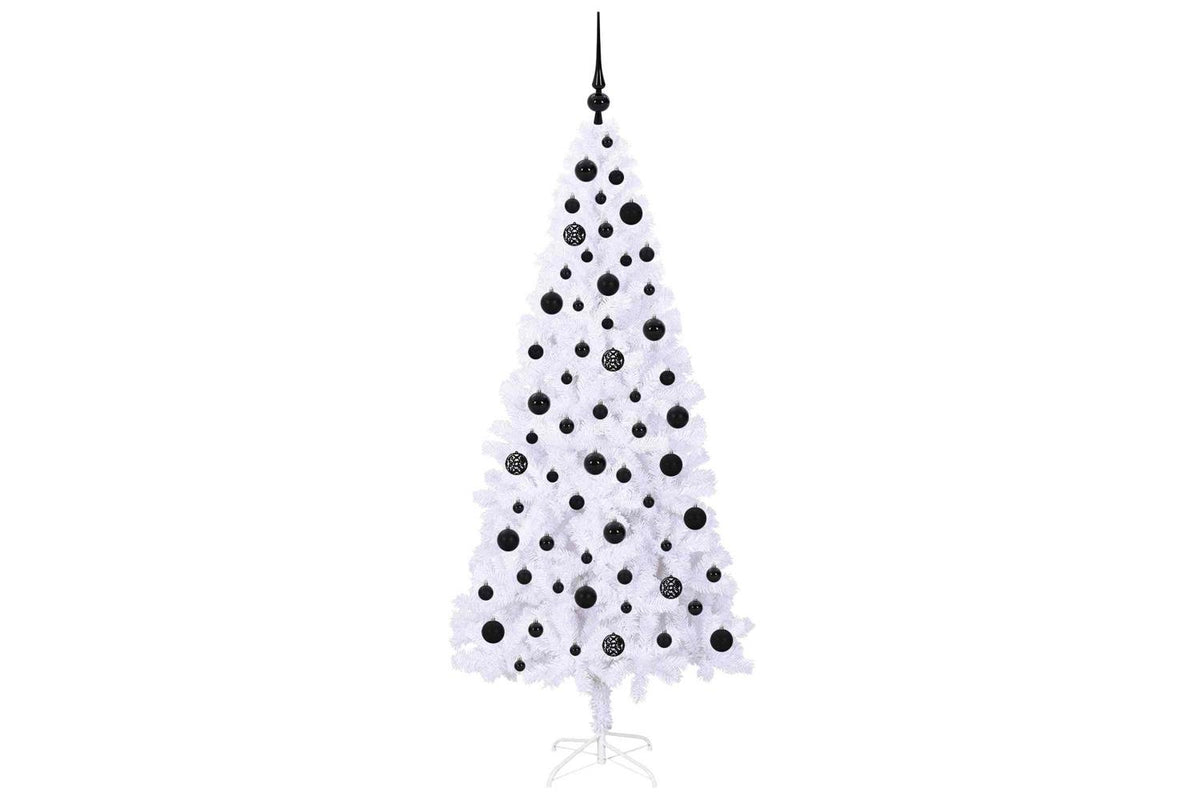 Vidaxl Artificial Christmas Tree With Stand White 180 Cm Pvc And Steel-4