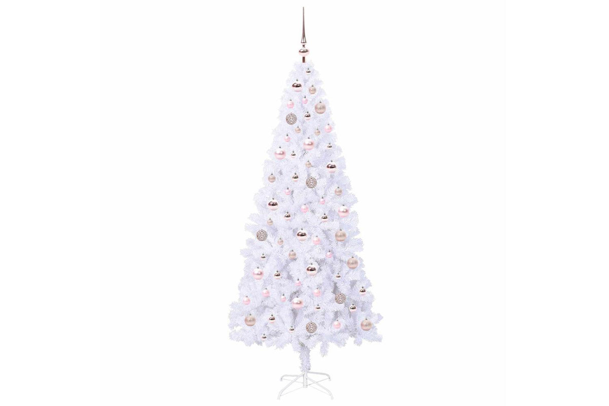 Vidaxl Artificial Christmas Tree With Stand White 180 Cm Pvc And Steel-4