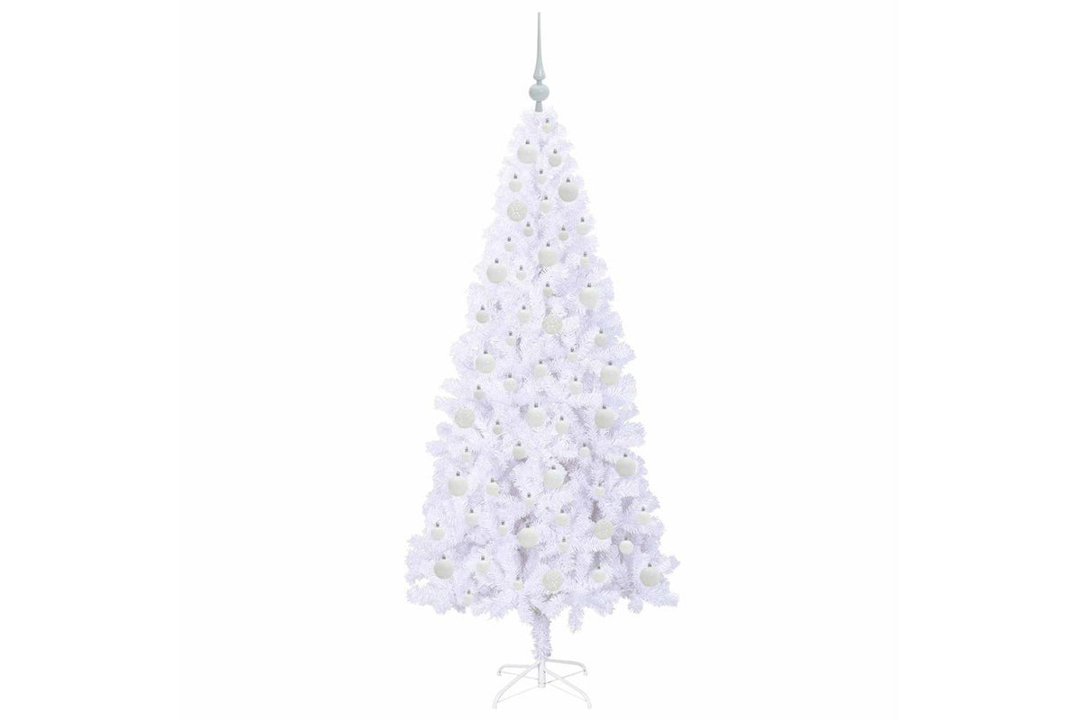 Vidaxl Artificial Christmas Tree With Stand White 180 Cm Pvc And Steel-4