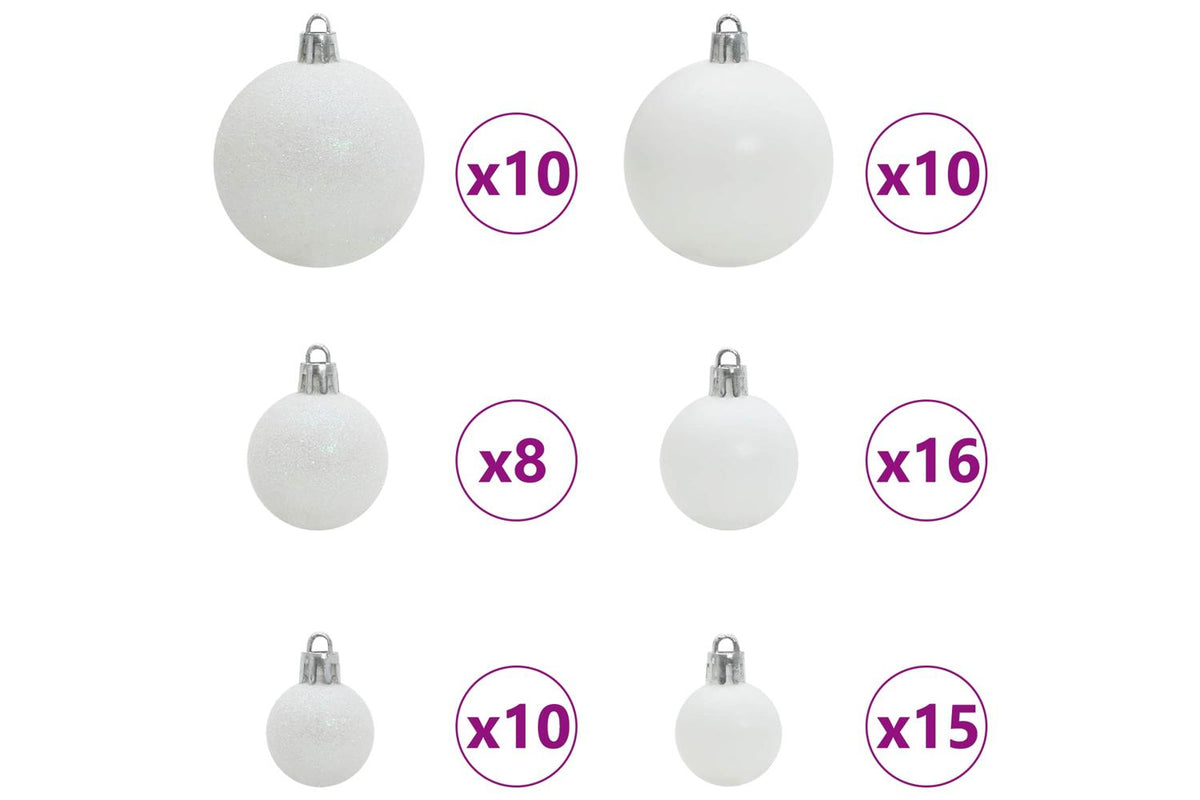 Vidaxl Artificial Christmas Tree With Stand White 180 Cm Pvc And Steel-7