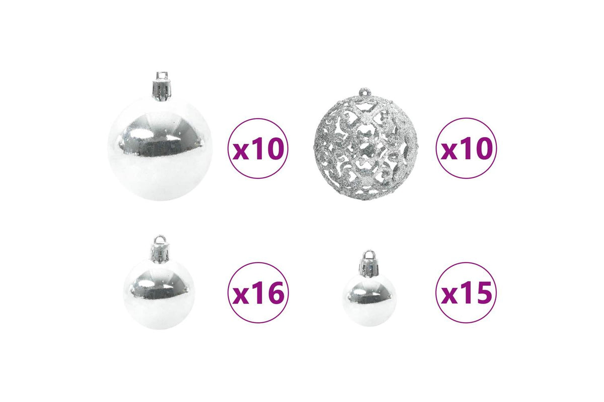 Vidaxl Artificial Christmas Tree With Stand White 180 Cm Pvc And Steel-8