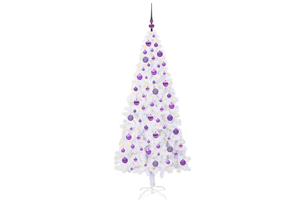 Vidaxl Artificial Christmas Tree With Stand White 180 Cm Pvc And Steel-3