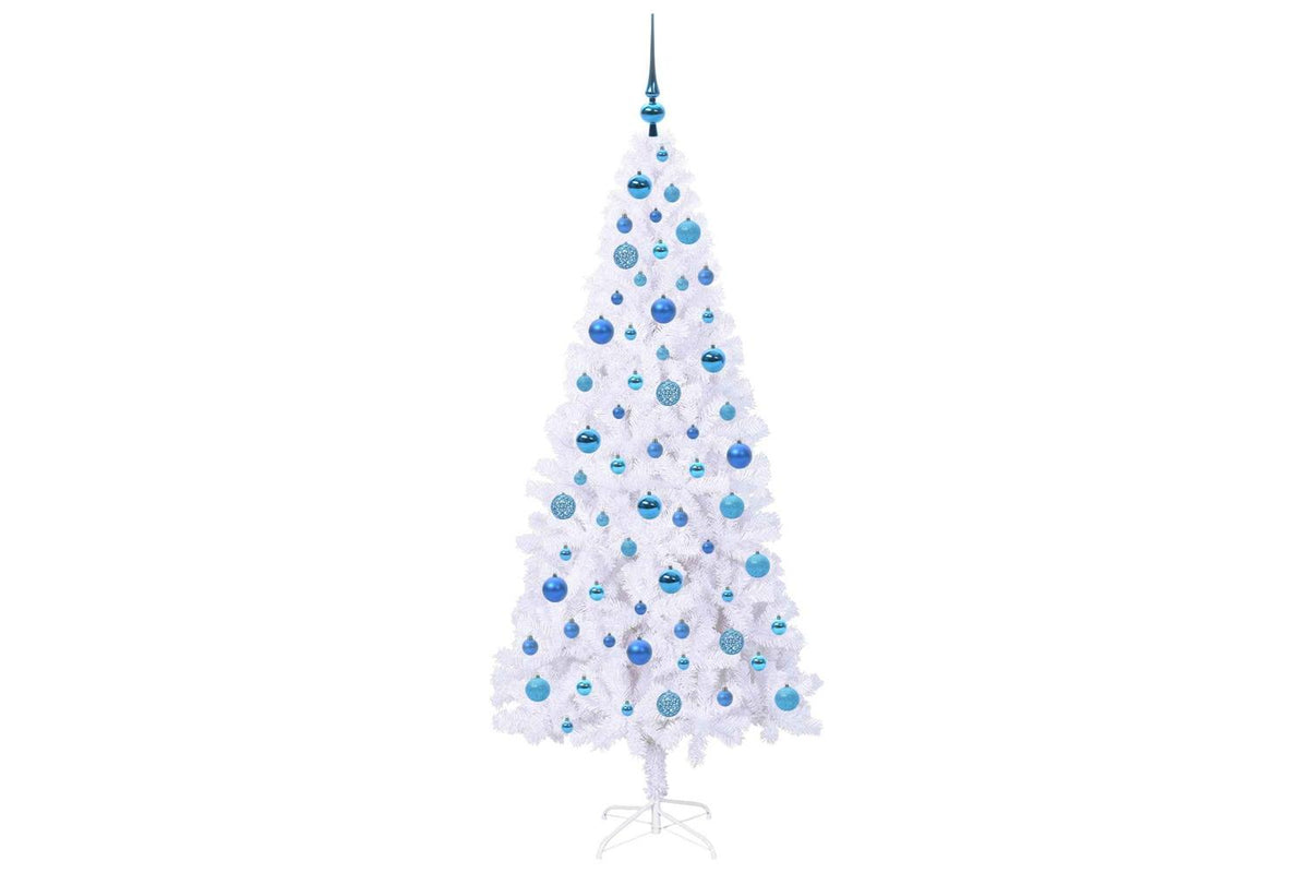 Vidaxl Artificial Christmas Tree With Stand White 180 Cm Pvc And Steel-4