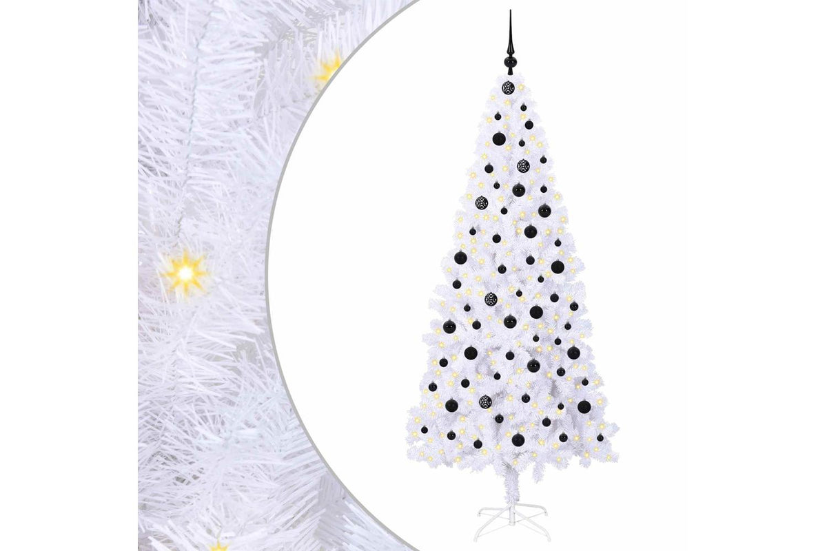 Vidaxl Artificial Christmas Tree With Stand White 210 Cm Pvc And Steel