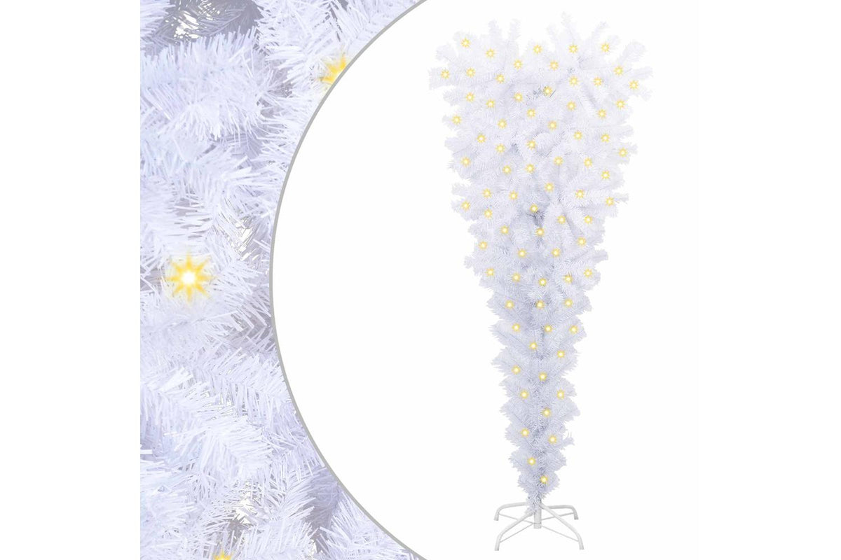 Vidaxl Artificial Christmas Tree With Stand White 120 Cm Pvc And Steel-2