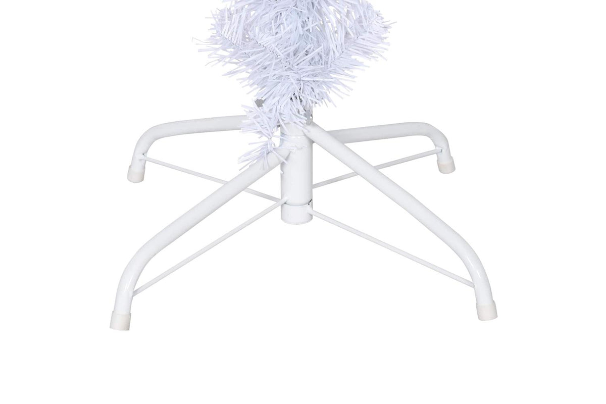Vidaxl Artificial Christmas Tree With Stand White 120 Cm Pvc And Steel-8
