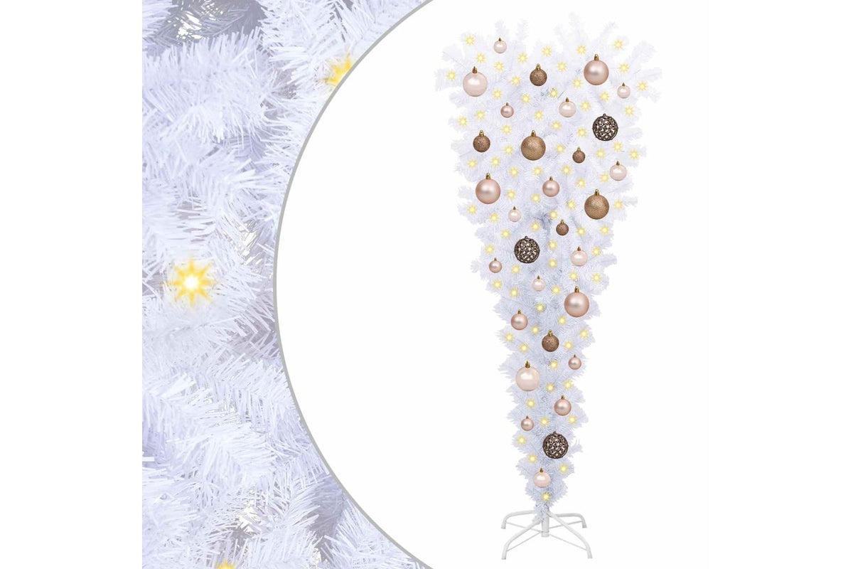 Vidaxl Artificial Christmas Tree With Stand White 120 Cm Pvc And Steel-2