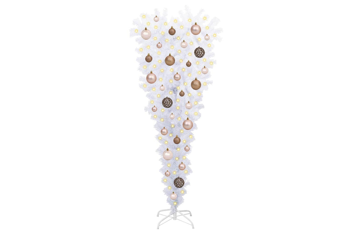 Vidaxl Artificial Christmas Tree With Stand White 120 Cm Pvc And Steel-3