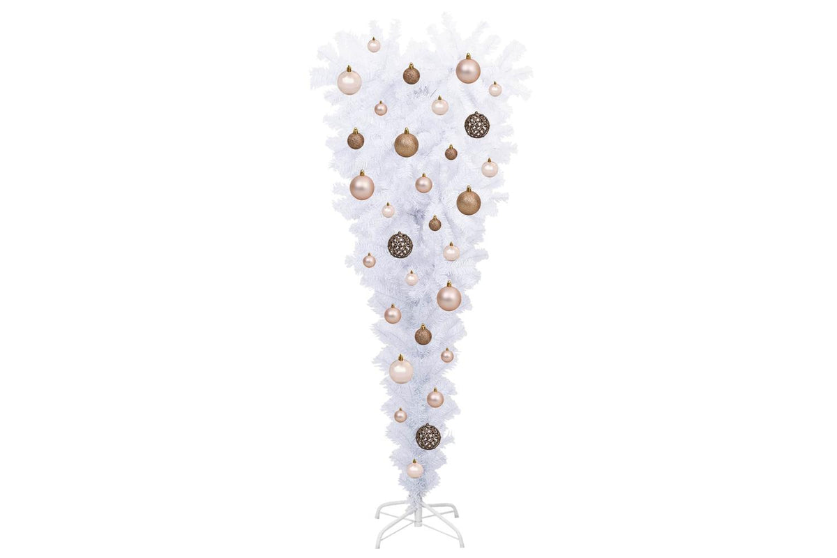 Vidaxl Artificial Christmas Tree With Stand White 120 Cm Pvc And Steel-4