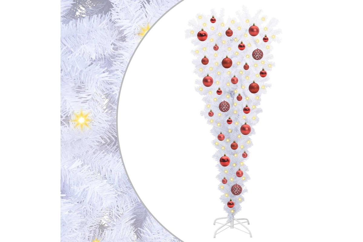 Vidaxl Artificial Christmas Tree With Stand White 120 Cm Pvc And Steel-2