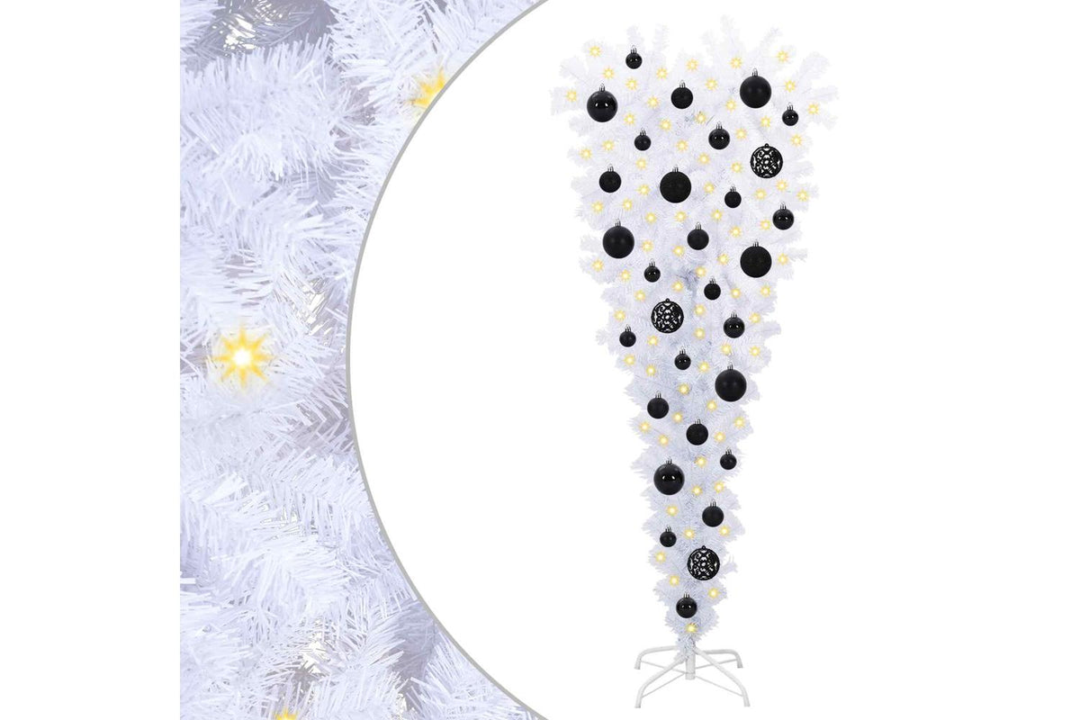 Vidaxl Artificial Christmas Tree With Stand White 120 Cm Pvc And Steel-2
