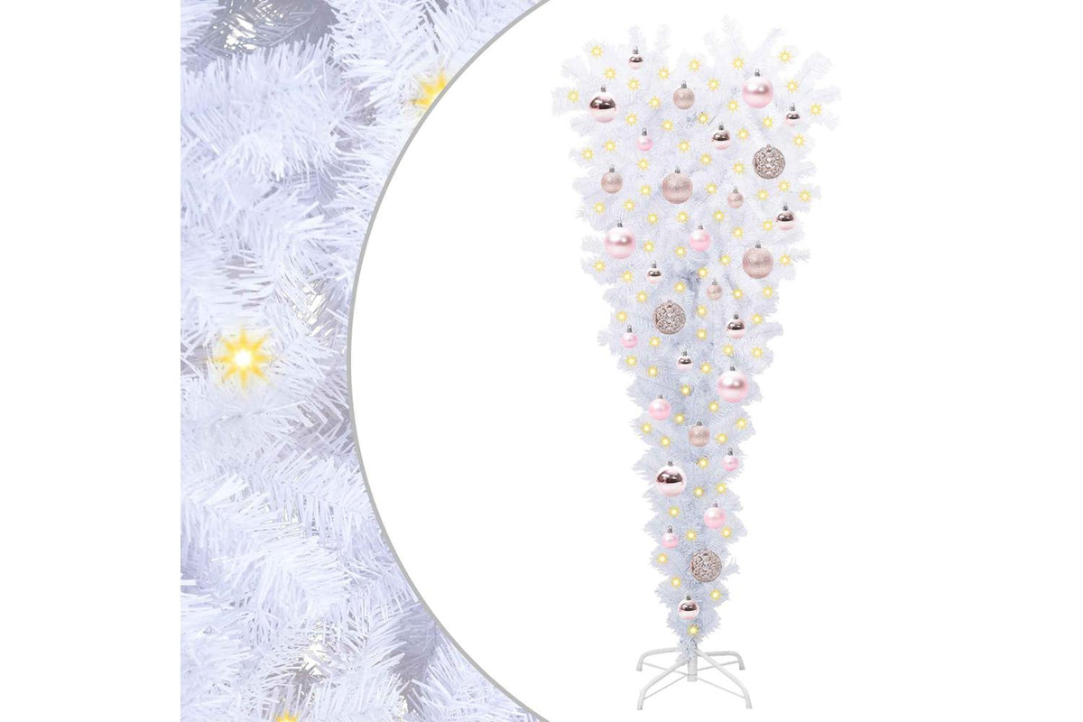 Vidaxl Artificial Christmas Tree With Stand White 120 Cm Pvc And Steel-2