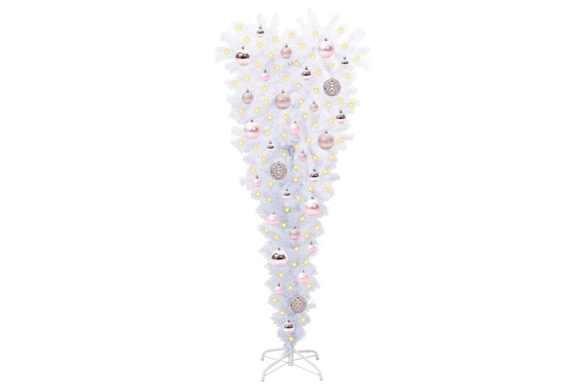 Vidaxl Artificial Christmas Tree With Stand White 120 Cm Pvc And Steel-3