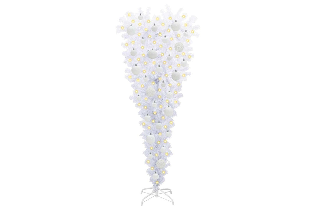 Vidaxl Artificial Christmas Tree With Stand White 120 Cm Pvc And Steel-3