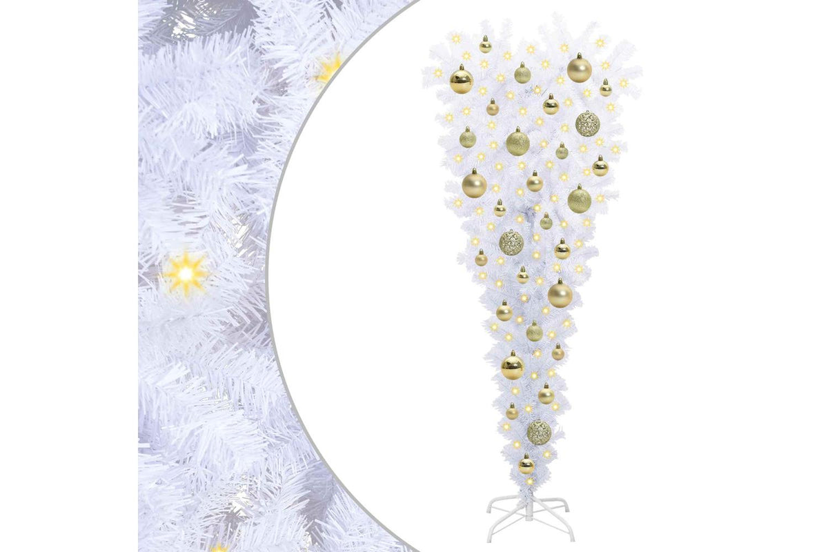 Vidaxl Artificial Christmas Tree With Stand White 120 Cm Pvc And Steel