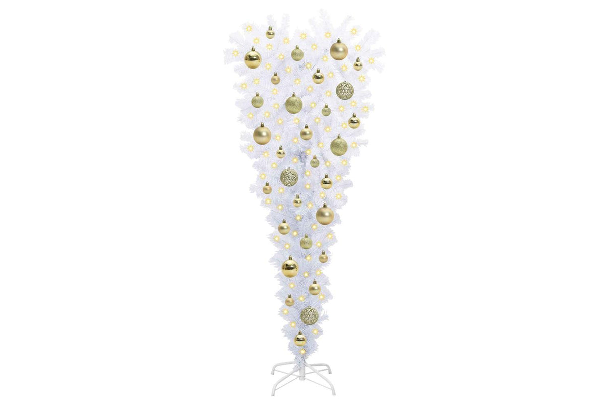 Vidaxl Artificial Christmas Tree With Stand White 120 Cm Pvc And Steel-3