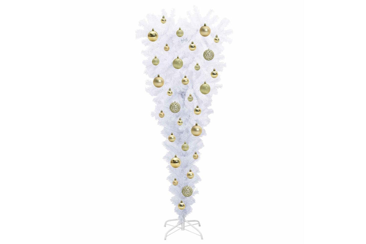 Vidaxl Artificial Christmas Tree With Stand White 120 Cm Pvc And Steel-4